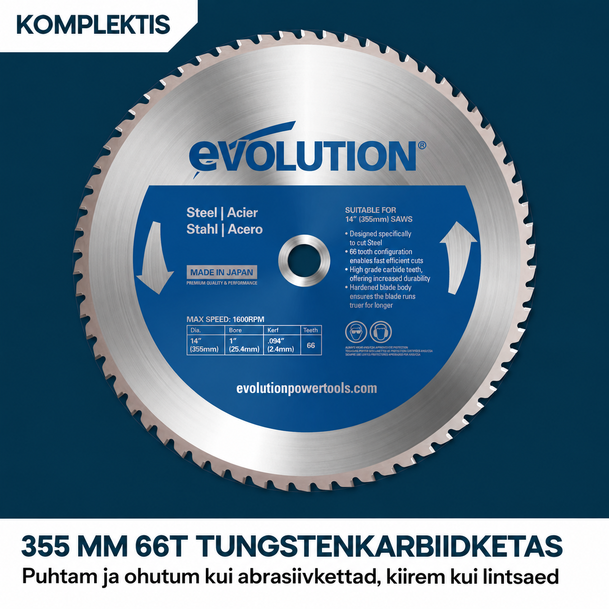 Evolution S355MCS Metallitükeldussaag - Pilt 4